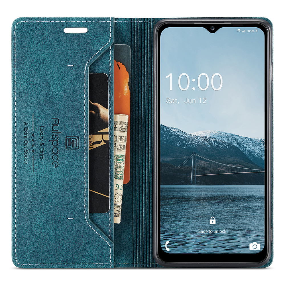 AUTSPACE Wallet Phone Case for Samsung Galaxy A34 5G RFID Blocking Flip Leather Cover A01 Series Retro Stand Phone Cover AUTSPACE Wallet Phone Case for Samsung Galaxy A34 5G RFID Blocking Flip Leather Cover A01 Series Retro Stand Phone Cover